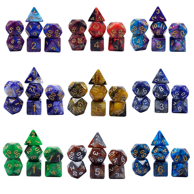 Blue Marble Resina Natural RPG Personaje de dados juegos hechos a mano