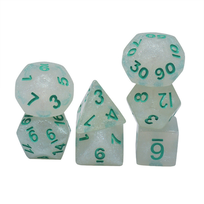 Resina de cristal liso RPG dados artesanales Resina de poliedro dados