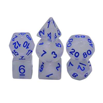 Resina de cristal liso RPG dados artesanales Resina de poliedro dados