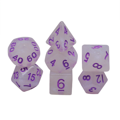 Resina de cristal liso RPG dados artesanales Resina de poliedro dados
