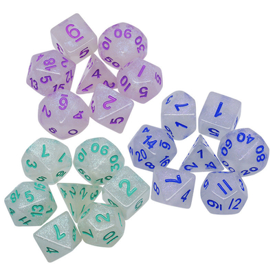 Resina de cristal liso RPG dados artesanales Resina de poliedro dados