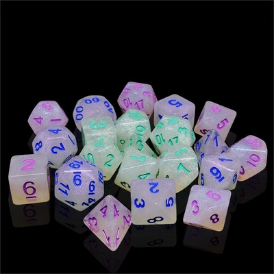 Resina de cristal liso RPG dados artesanales Resina de poliedro dados