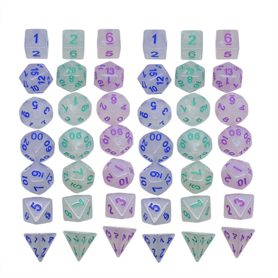 Resina de cristal liso RPG dados artesanales Resina de poliedro dados