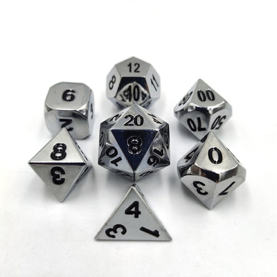 Champaña Oro Color Metal Políedro juego de dados de escritorio juego de dados
