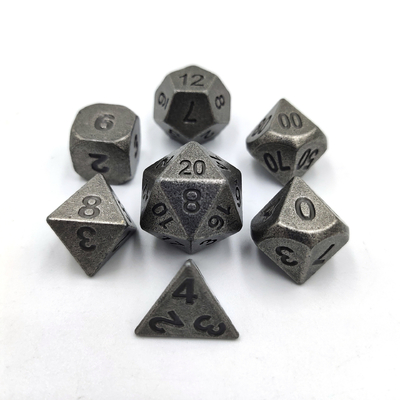 Champaña Oro Color Metal Políedro juego de dados de escritorio juego de dados