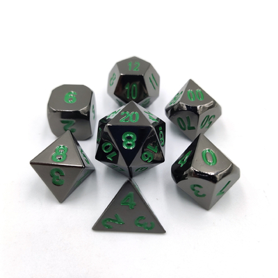 Champaña Oro Color Metal Políedro juego de dados de escritorio juego de dados