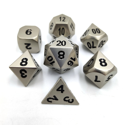 Champaña Oro Color Metal Políedro juego de dados de escritorio juego de dados
