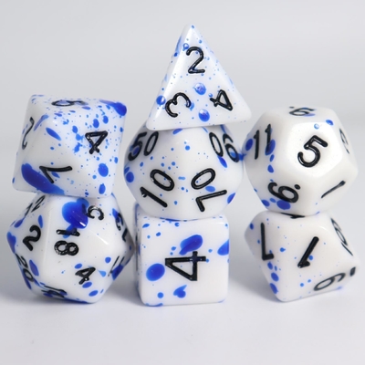 Graffiti Resina de color fantasma juego de mesa juego de dados dnd dados