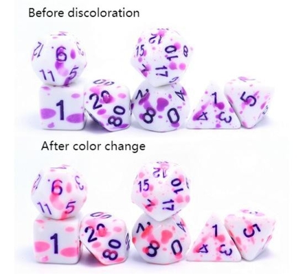 Cambio de color de alta temperatura Graffiti color fantasma resina juego de mesa juego de dados dnd dados