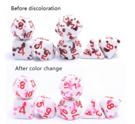 Cambio de color de alta temperatura Graffiti color fantasma resina juego de mesa juego de dados dnd dados