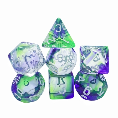 Color de cristal resina juego de escritorio juego de dados dnd dados