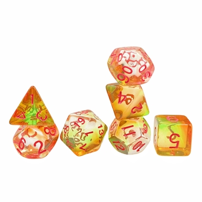 Color de cristal resina juego de escritorio juego de dados dnd dados