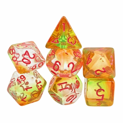 Color de cristal resina juego de escritorio juego de dados dnd dados