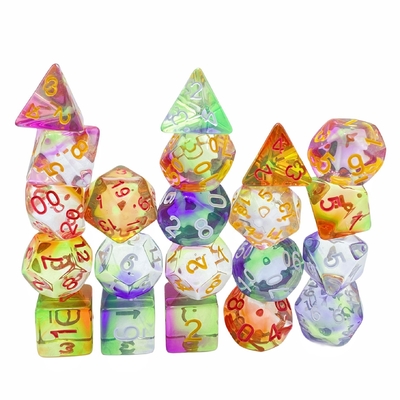 Color de cristal resina juego de escritorio juego de dados dnd dados