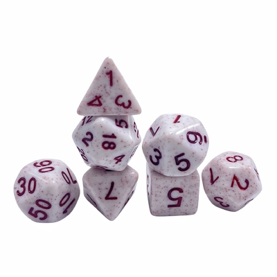 Palabra roja mineral de resina de manchas rojas personaje jugando juego de mesa juego de dados dnd