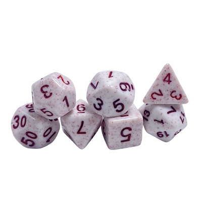 Palabra roja mineral de resina de manchas rojas personaje jugando juego de mesa juego de dados dnd