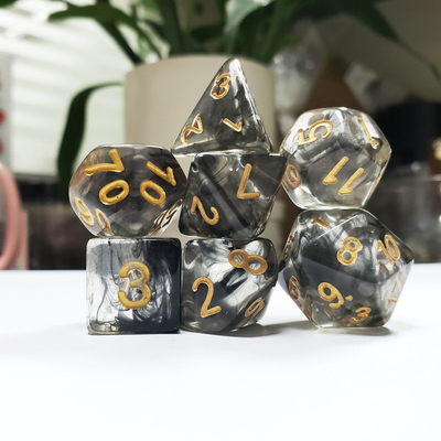Cristales de humo negro Resina de juego de dados