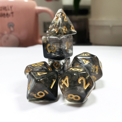 Cristales de humo negro Resina de juego de dados