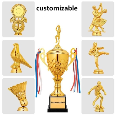Taza de trofeo de metal personalizada 32cm de altura resistente a las lágrimas