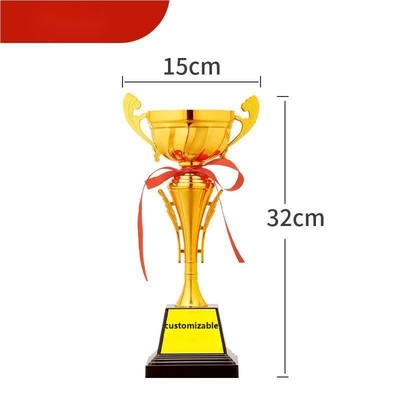 Taza de trofeo de metal personalizada 32cm de altura resistente a las lágrimas