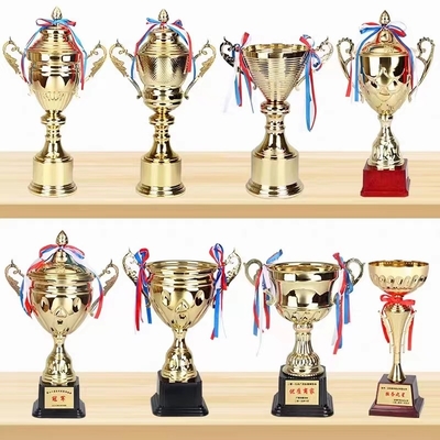 Taza de trofeo de metal personalizada 32cm de altura resistente a las lágrimas