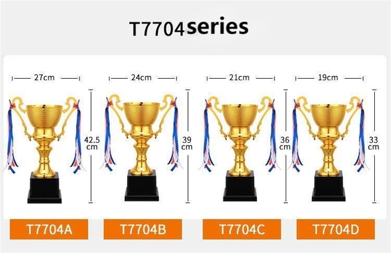 Taza de trofeo de metal personalizada 32cm de altura resistente a las lágrimas