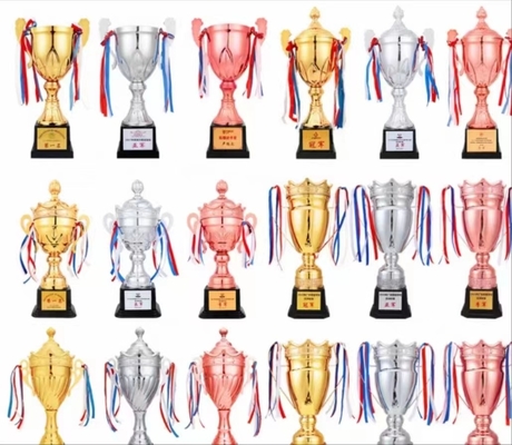 Taza de trofeo de metal personalizada 32cm de altura resistente a las lágrimas
