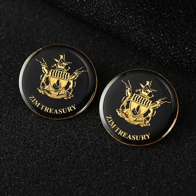 Insignia de metal de color dorado 2,5 cm 2,8 cm 3 cm Broche de metal