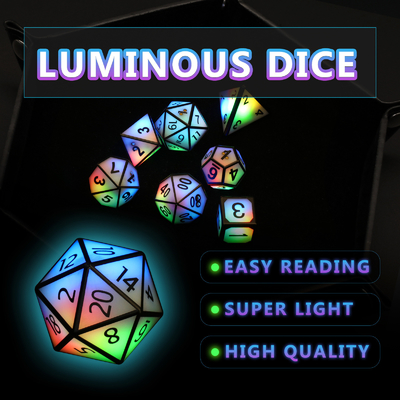 Ultra Long Standby LED juego recargable juego de dados Set Dragón y mazmorra