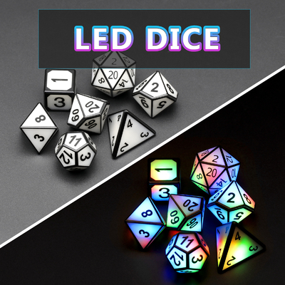 Ultra Long Standby LED juego recargable juego de dados Set Dragón y mazmorra