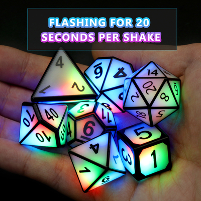 Ultra Long Standby LED juego recargable juego de dados Set Dragón y mazmorra