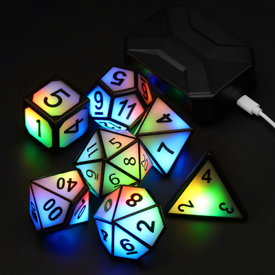 Ultra Long Standby LED juego recargable juego de dados Set Dragón y mazmorra