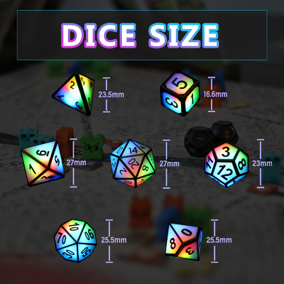 Ultra Long Standby LED juego recargable juego de dados Set Dragón y mazmorra