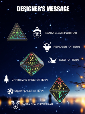 Elementos de Navidad LED juego recargable juego de dados Dragon And Dungeon