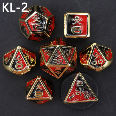 7 dados de esqueleto, juego de mesa DND de colores digitales de múltiples caras, dragón y mazmorra