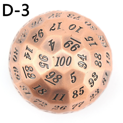 Coloured Solid 100D Metal Dice Set Dungeon y Dragon DND # RPG # COC