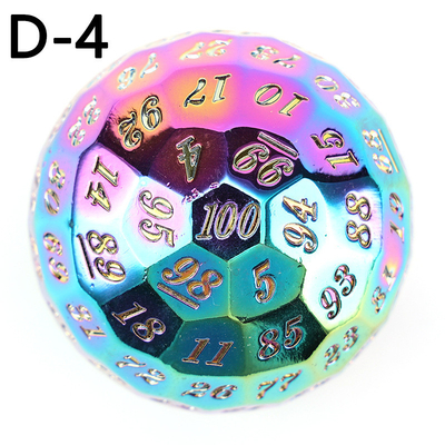 Coloured Solid 100D Metal Dice Set Dungeon y Dragon DND # RPG # COC