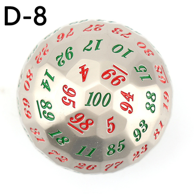 Coloured Solid 100D Metal Dice Set Dungeon y Dragon DND # RPG # COC