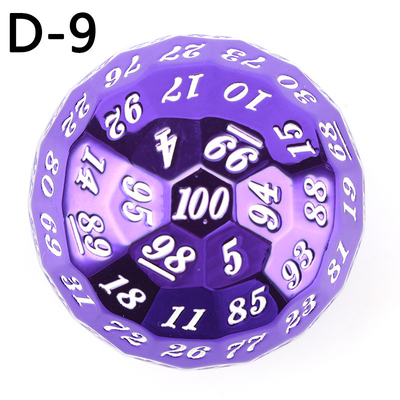 Coloured Solid 100D Metal Dice Set Dungeon y Dragon DND # RPG # COC