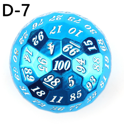 Coloured Solid 100D Metal Dice Set Dungeon y Dragon DND # RPG # COC