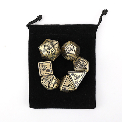 Electroplacado Vintage Colored Octopus Metal Dnd Dice Set Dragón y Dragón Jardín de Ajedrez juego de dados