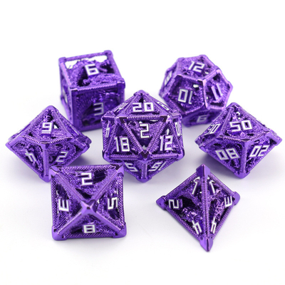 Metal juego de dados huecos dragón poligonal DND mazmorra de estiércol y dragón dados 7 dados