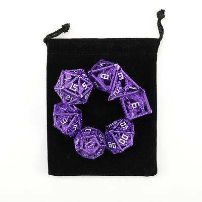 Metal juego de dados huecos dragón poligonal DND mazmorra de estiércol y dragón dados 7 dados