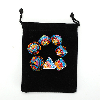 Juego de dados D20 de metal y plástico personalizado D &amp; D poliedro DND juego de dados RPG