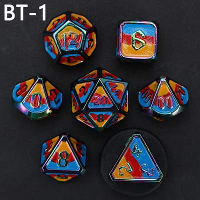 Juego de dados D20 de metal y plástico personalizado D &amp; D poliedro DND juego de dados RPG