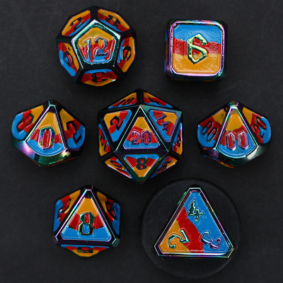 Juego de dados D20 de metal y plástico personalizado D &amp; D poliedro DND juego de dados RPG