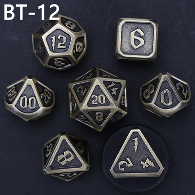 Juego de dados D20 de metal y plástico personalizado D &amp; D poliedro DND juego de dados RPG