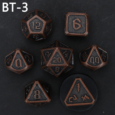 Juego de dados D20 de metal y plástico personalizado D &amp; D poliedro DND juego de dados RPG