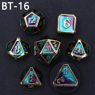 Juego de dados D20 de metal y plástico personalizado D &amp; D poliedro DND juego de dados RPG