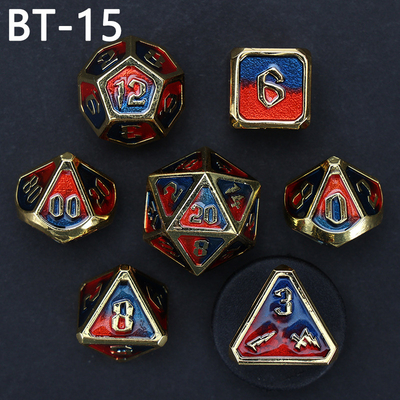 Juego de dados D20 de metal y plástico personalizado D &amp; D poliedro DND juego de dados RPG
